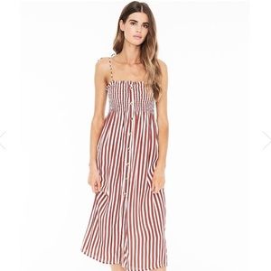 Faithfull Suki Midi Dress in Rust